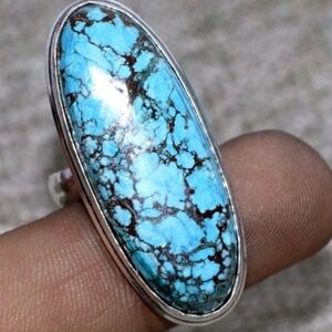 New Lander Turquoise Gemstone 925 Sterling Silver Handmade Ring